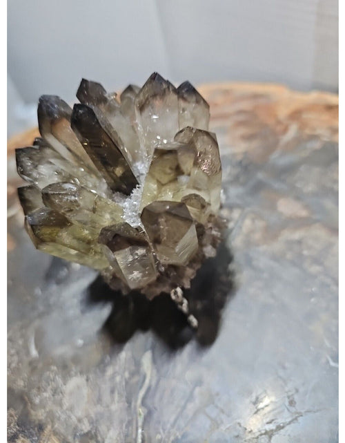 Load image into Gallery viewer, 300g+ Natural Tea Color Quartz Cluster Mineral Specimen Crystal Reiki Decor
