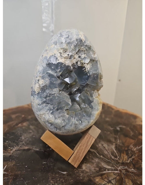 Load image into Gallery viewer, 4.61lbs Natural Baby Blue Celestite Quartz Crystal Geode Cluster Points Brazil
