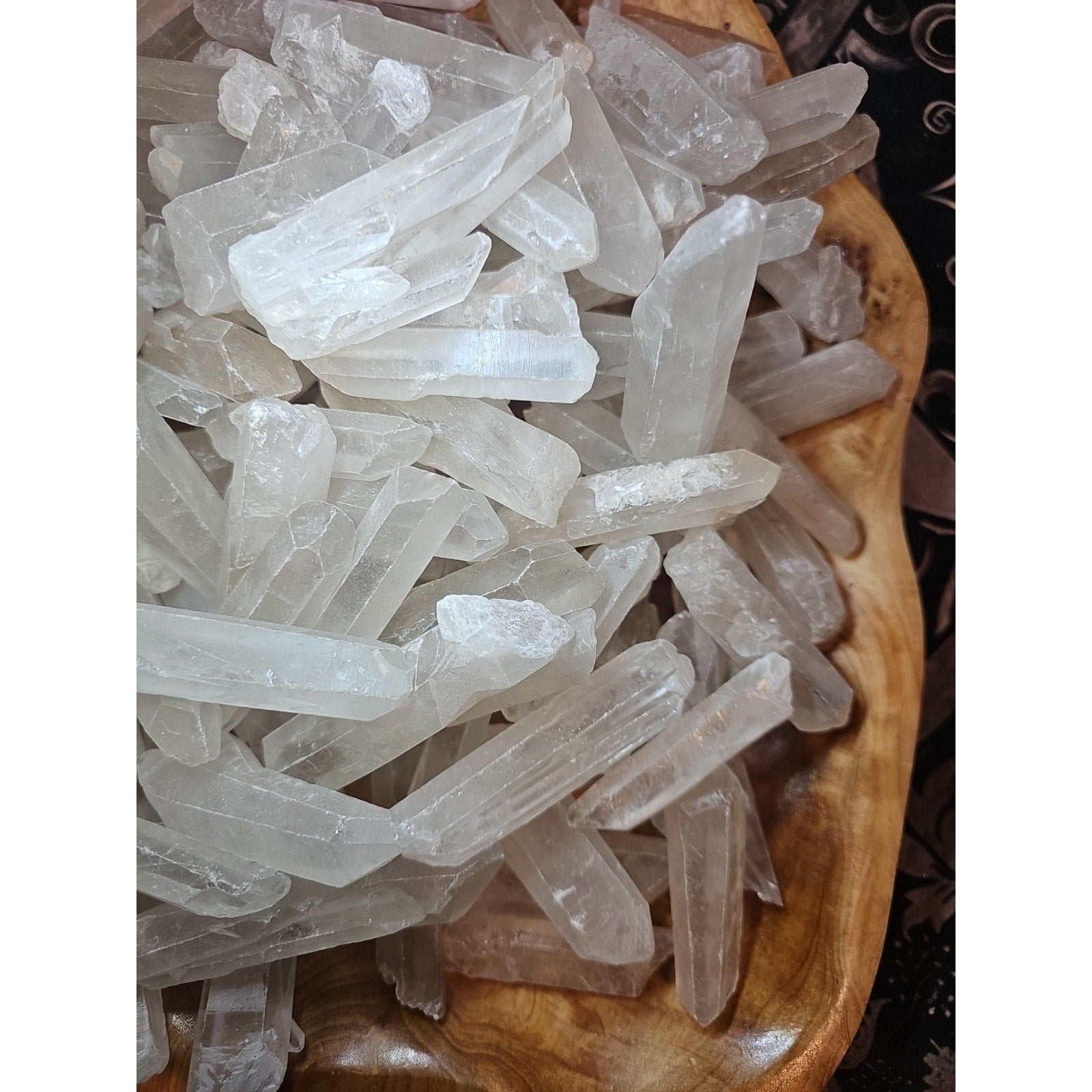 1lb Natural Clear Quartz Crystal Points Original Stones Brazil