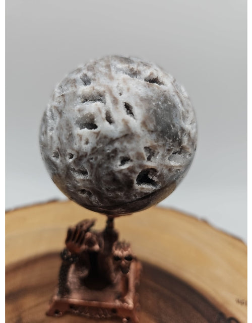 Load image into Gallery viewer, Druzy Ocean Jasper Sphere 62mm With Stand
