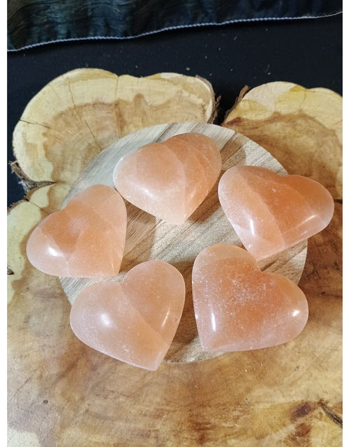 Load image into Gallery viewer, Heart ShapePeach Palmstone 1 Each
