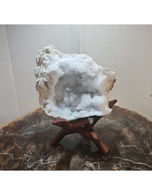 Load image into Gallery viewer, 2.66lbs Geode Crystal Moroccan Quartz W /Stand
