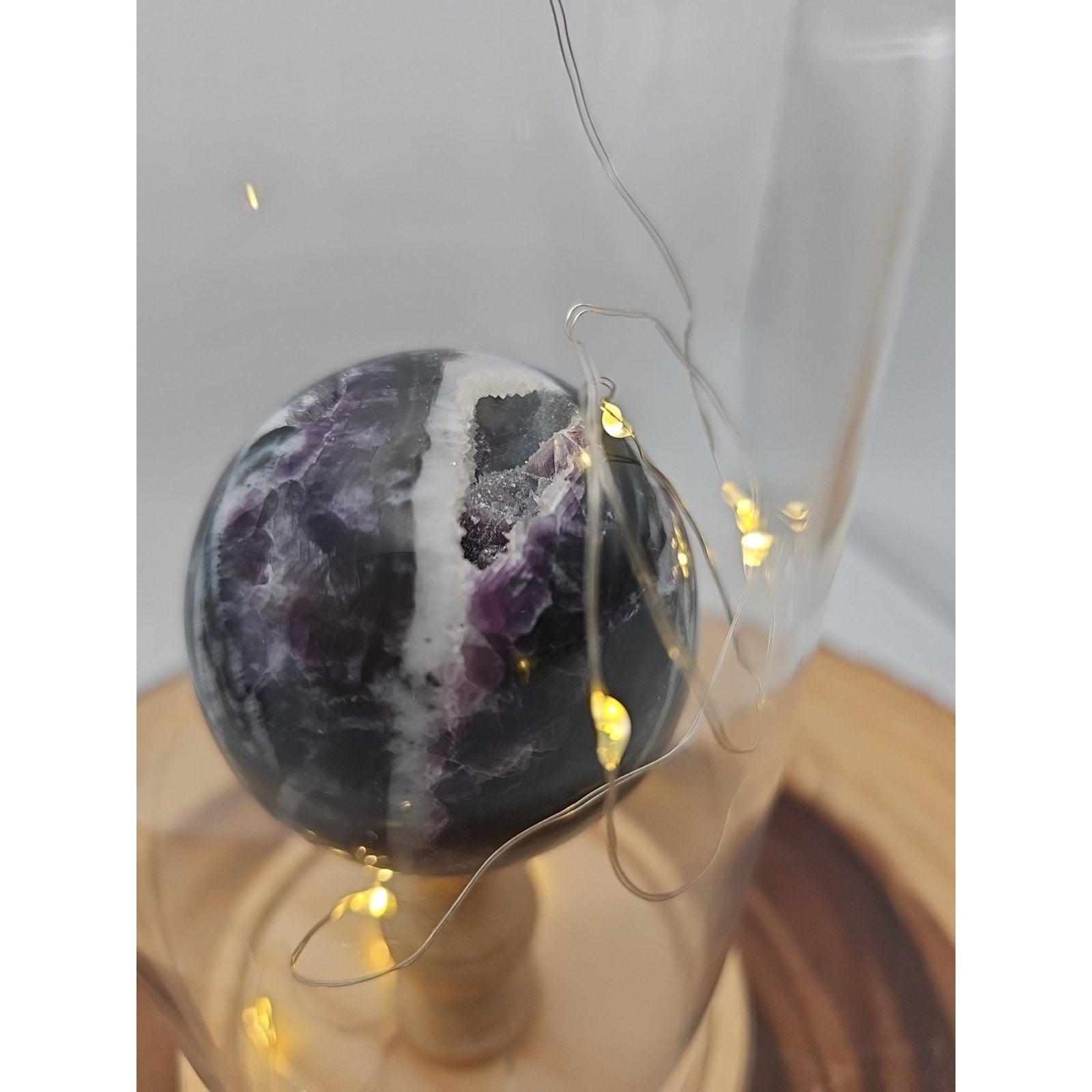 Amethyst Sphere With Case 60mm