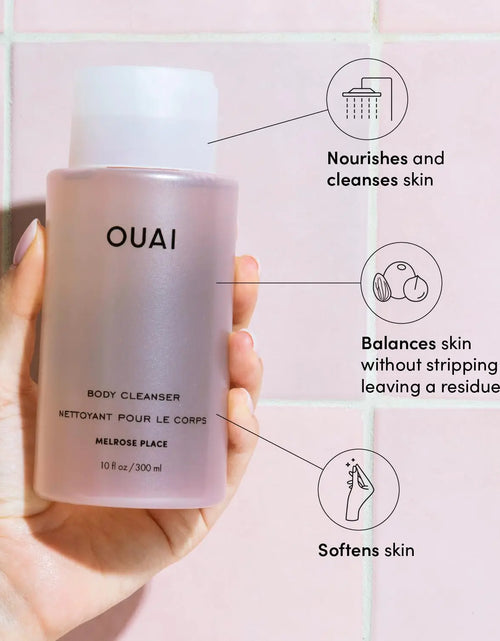 Load image into Gallery viewer, OUAI Body Cleanser, Melrose Place - Foaming Body Wash with Jojoba Oil and Rosehip Oil to Hydrate, Nurture, Balance and Soften Skin - Paraben, Phthalate and Sulfate Free Skin Care Products - 10 Oz 10 Fl Oz (Pack of 1)
