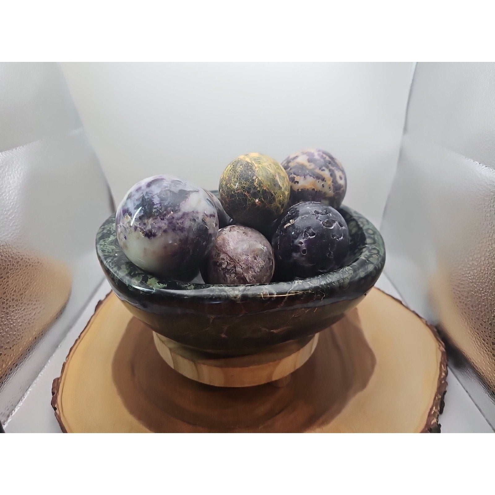 7.8LB Natural Kambaba Jasper Quartz Crystal Bowl Mineral specimen Healing