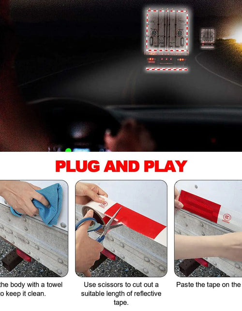 Load image into Gallery viewer, Reflective Trailer Safety Tape Conspicuity Tape Warning Sign Car Truck Red White
