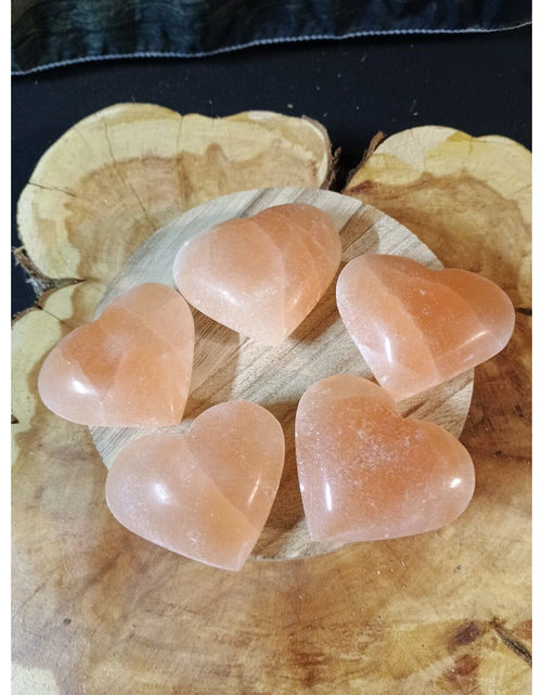 Load image into Gallery viewer, Heart ShapePeach Palmstone 1 Each
