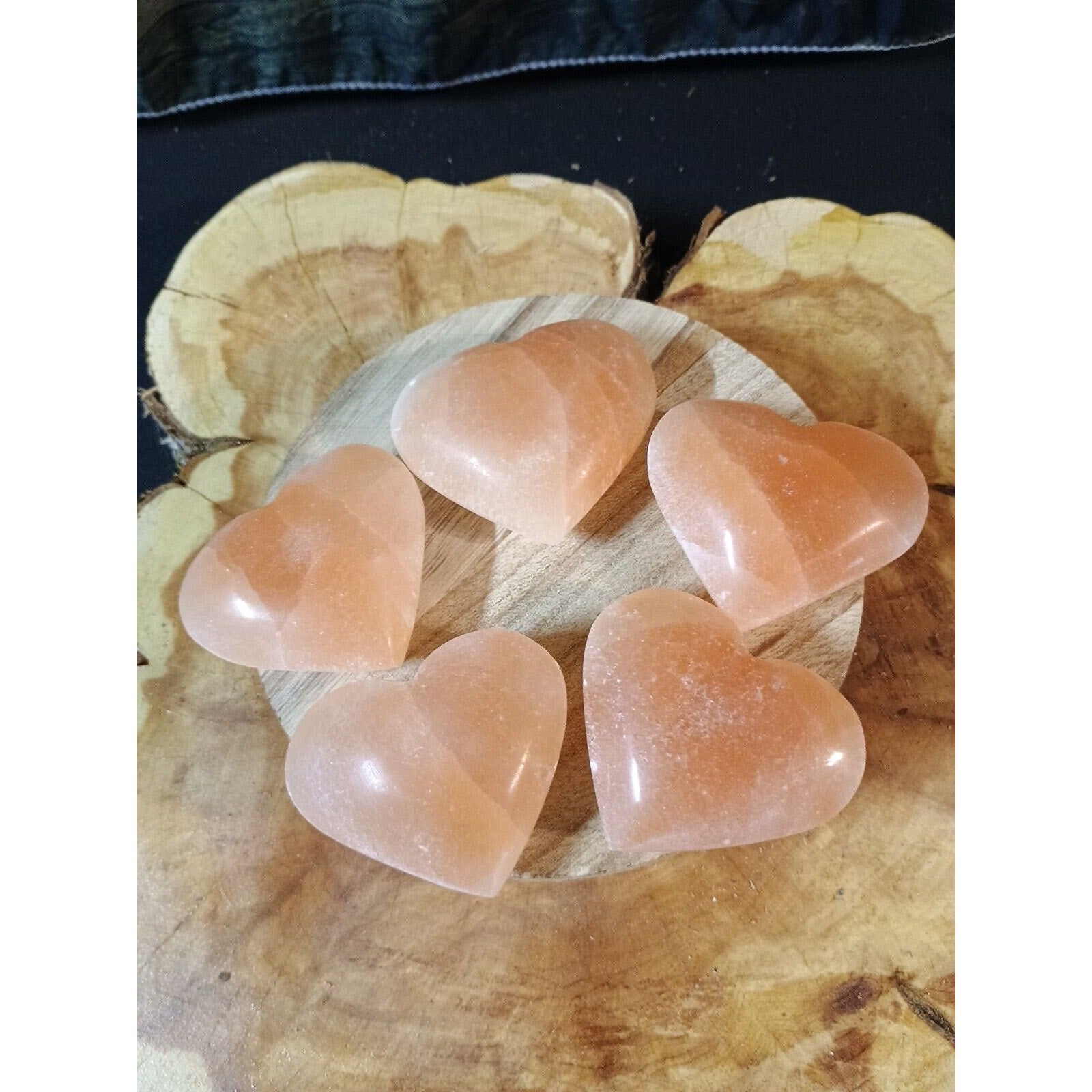 Heart ShapePeach Palmstone 1 Each