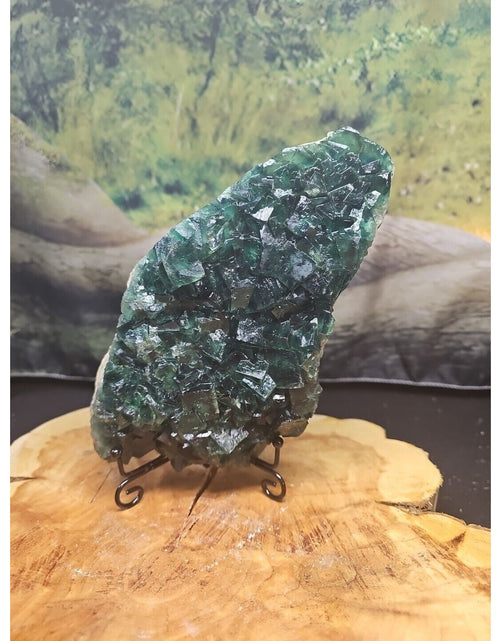 Load image into Gallery viewer, 3.2lb NATURAL Green FLUORITE Quartz Crystal Cluster Mineral Specimen
