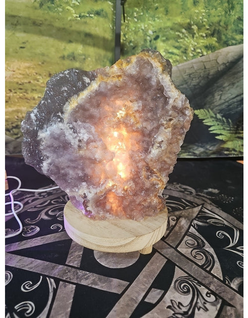 Load image into Gallery viewer, 11.9LB Natural fluorite quartz crystal Cluster specimen W/led Back Light Stand
