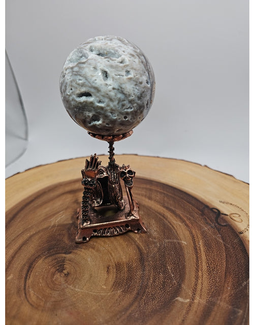 Load image into Gallery viewer, Druzy Ocean Jasper Sphere 62mm With Stand
