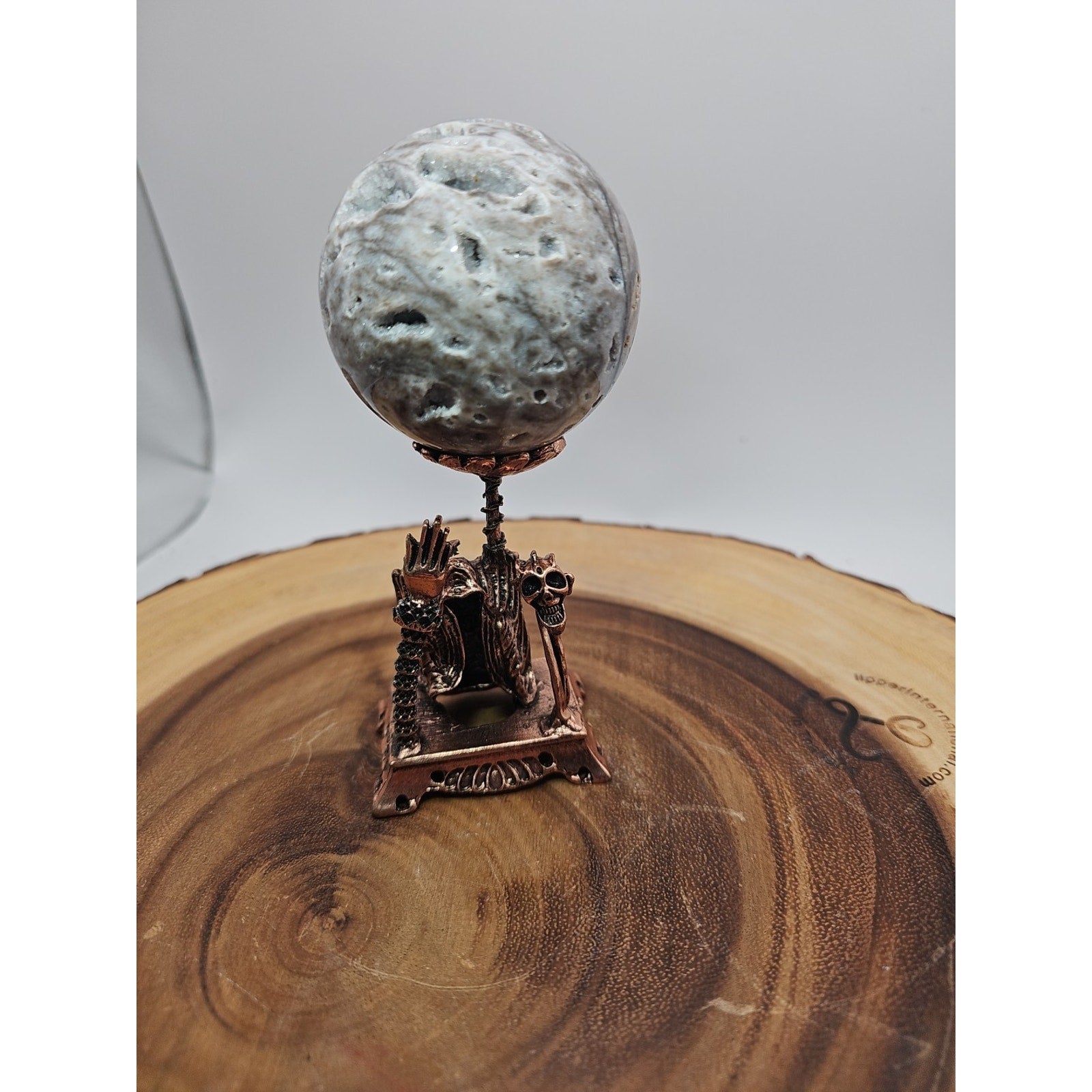 Druzy Ocean Jasper Sphere 62mm With Stand