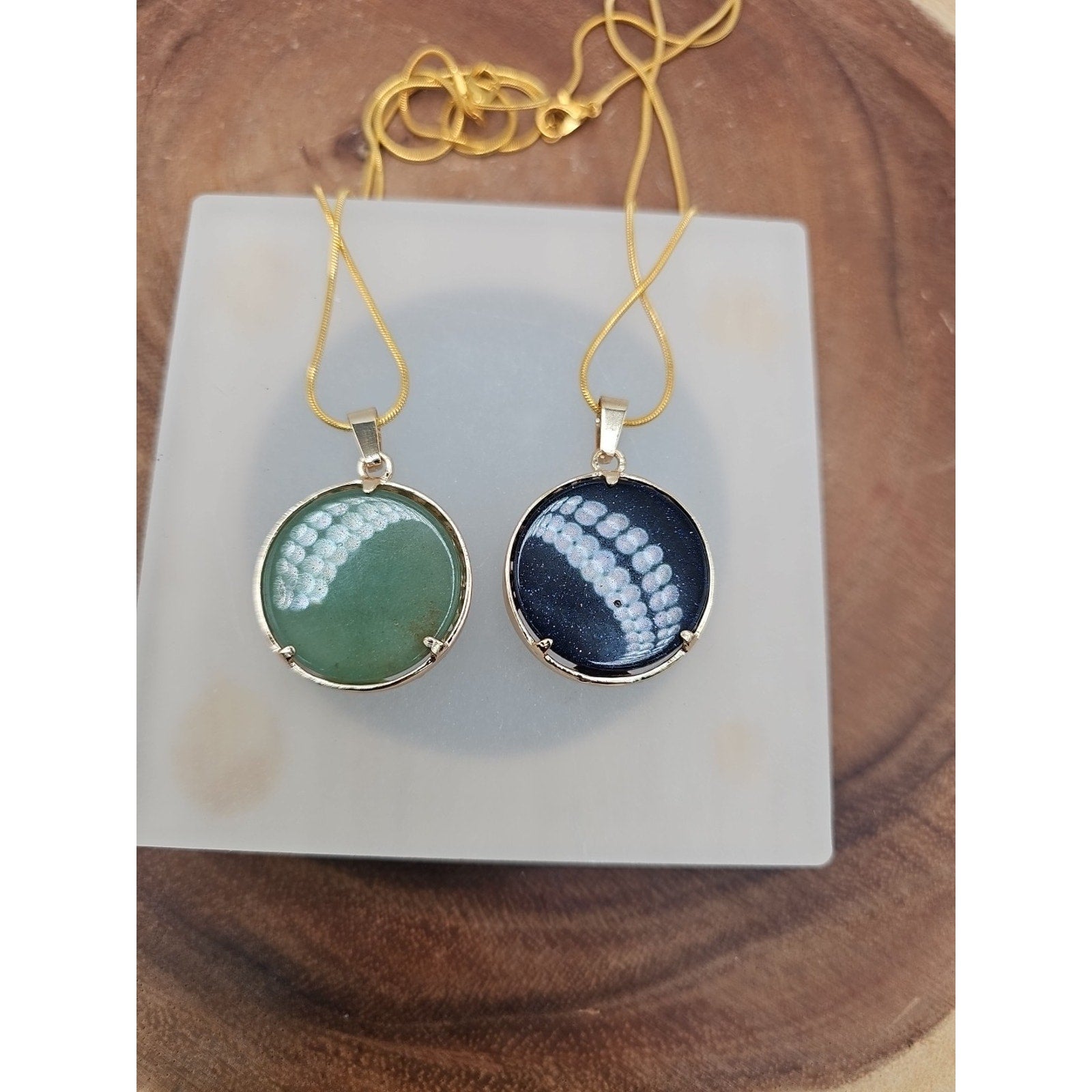 1 Pair Natural Quartz Crystal Necklaces 16in