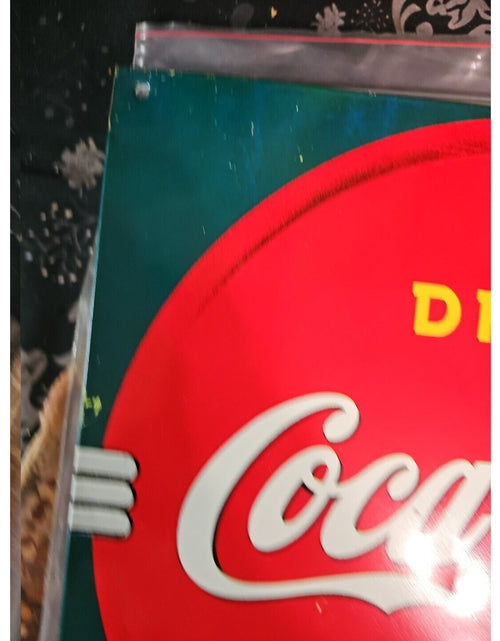 Load image into Gallery viewer, coke sign vintage 1989
