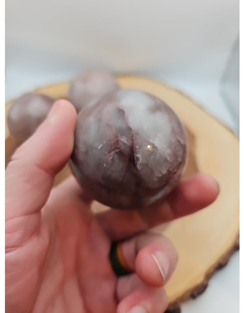Load image into Gallery viewer, Fire Quartz Crystal Sphere 55-60mm W/stand 1 Each

