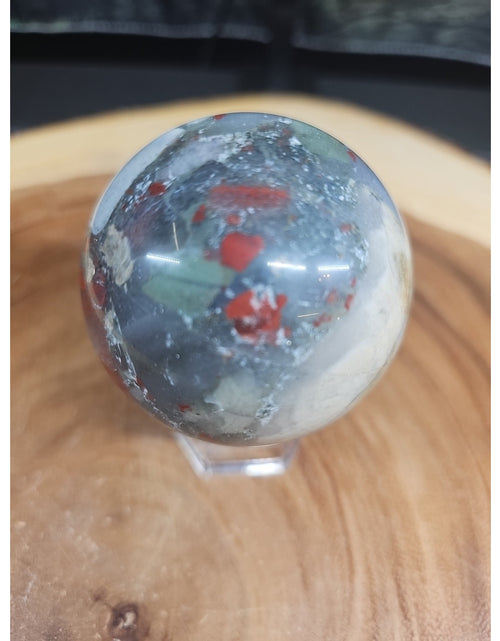 Load image into Gallery viewer, Natural Quartz Crystal Jasper Sphere Ball Polished 63mm &amp;stand
