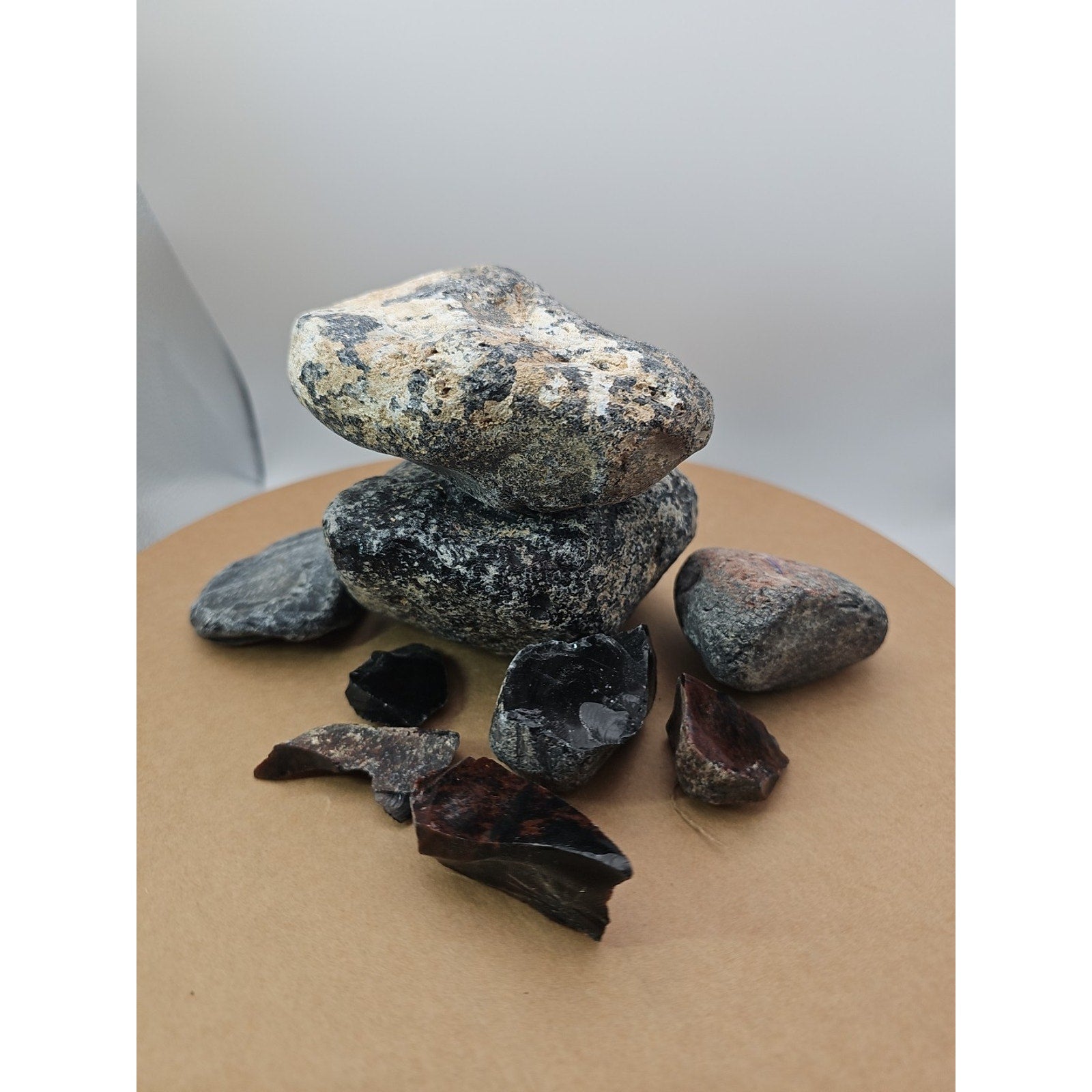 3.65lbs raw obsidian stone