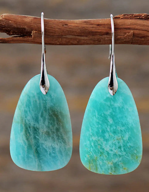 Load image into Gallery viewer, Natural Stone Dangle Earrings
