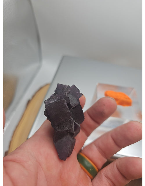 Load image into Gallery viewer, Fluorite crystal quartz cluster 2.5oz
