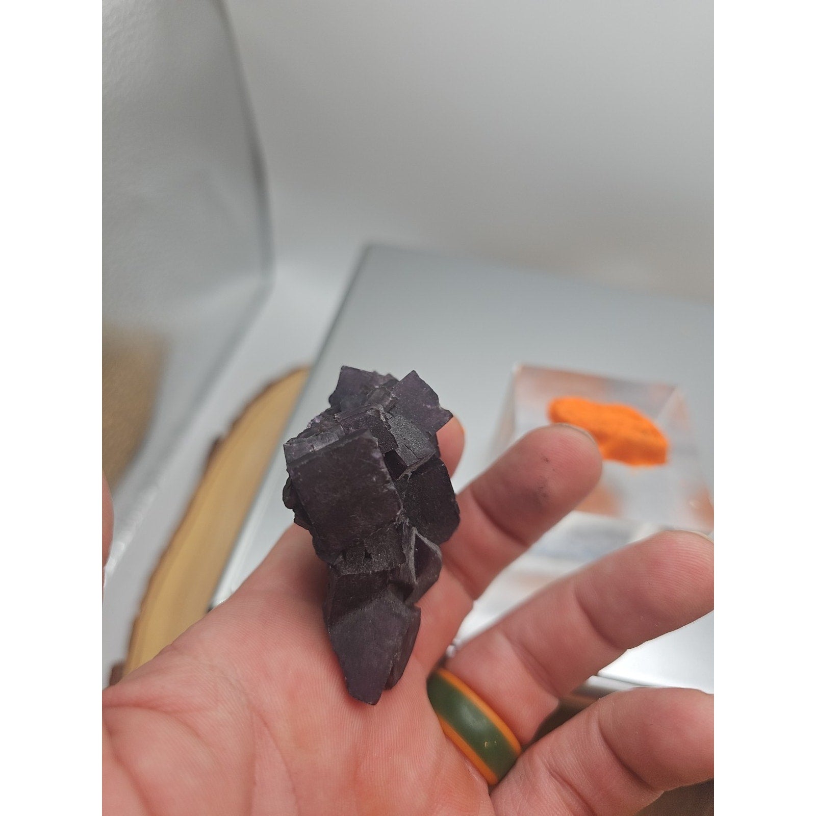 Fluorite crystal quartz cluster 2.5oz