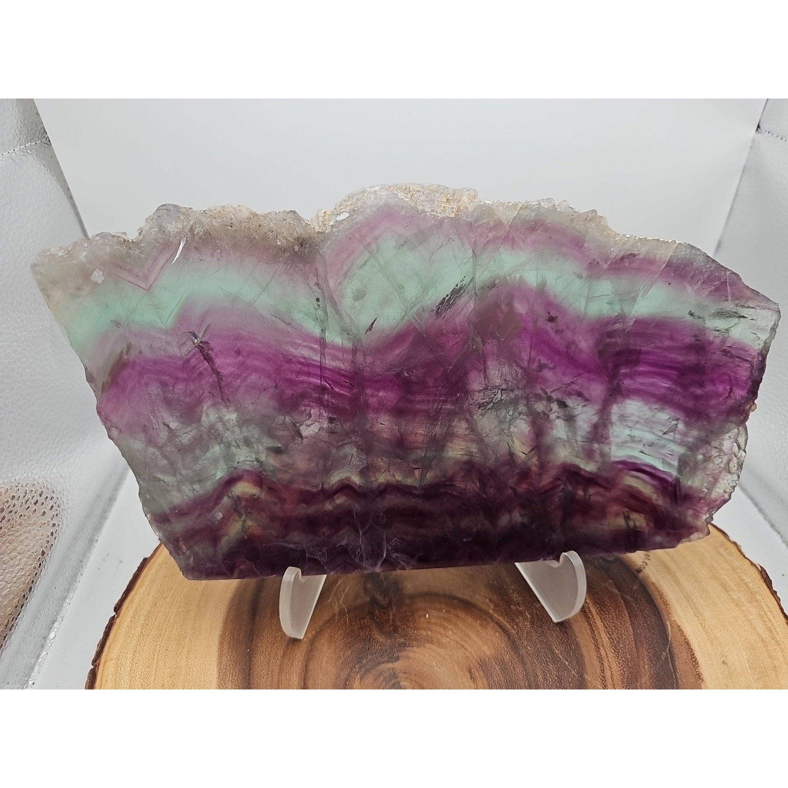 5.7LB Natural color fluorite section quartz crystalsheetlarge mineralgemstone-
