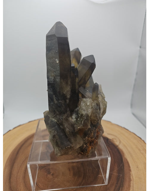 Load image into Gallery viewer, 2.77LB Top rare natural beautiful black quartz crystal cluster mineral sample -
