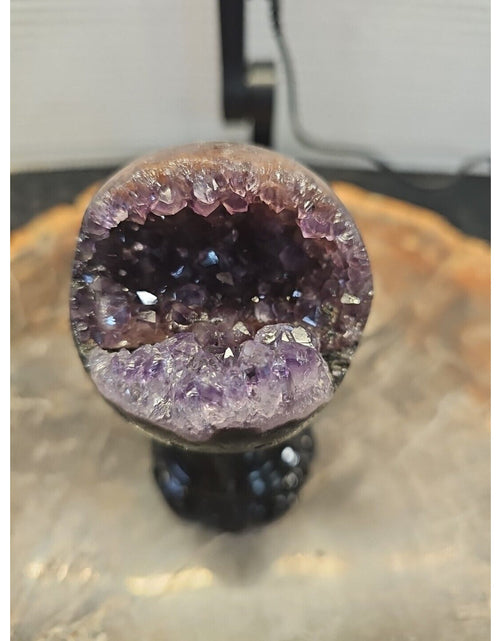 Load image into Gallery viewer, 259G Natural Amethyst geode quartz cluster crystal specimen Healing W/Stand
