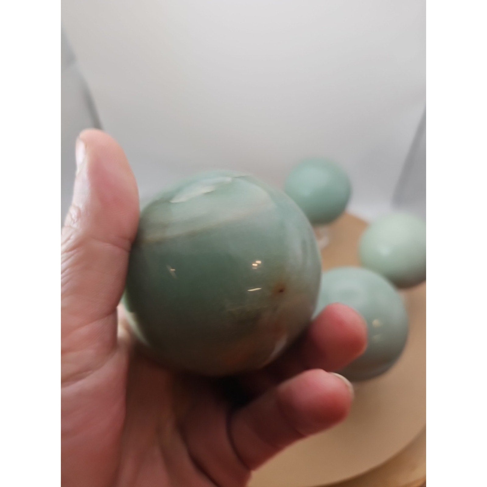 5.26LB 6Pcs A Set Of Natural Quartz Crystal Jasper Sphere Ball Polished Healing