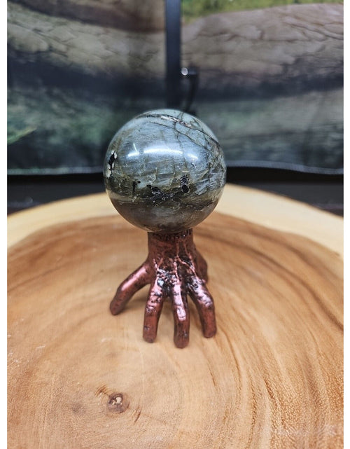 Load image into Gallery viewer, Labradorite Sphere 50mm W/Stand
