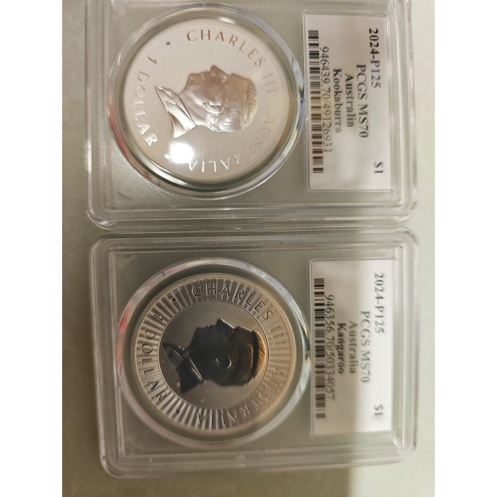 Ultra Breaks 2 coins Kookaburra & Kangaroo MS70 9999 SILVER Pair