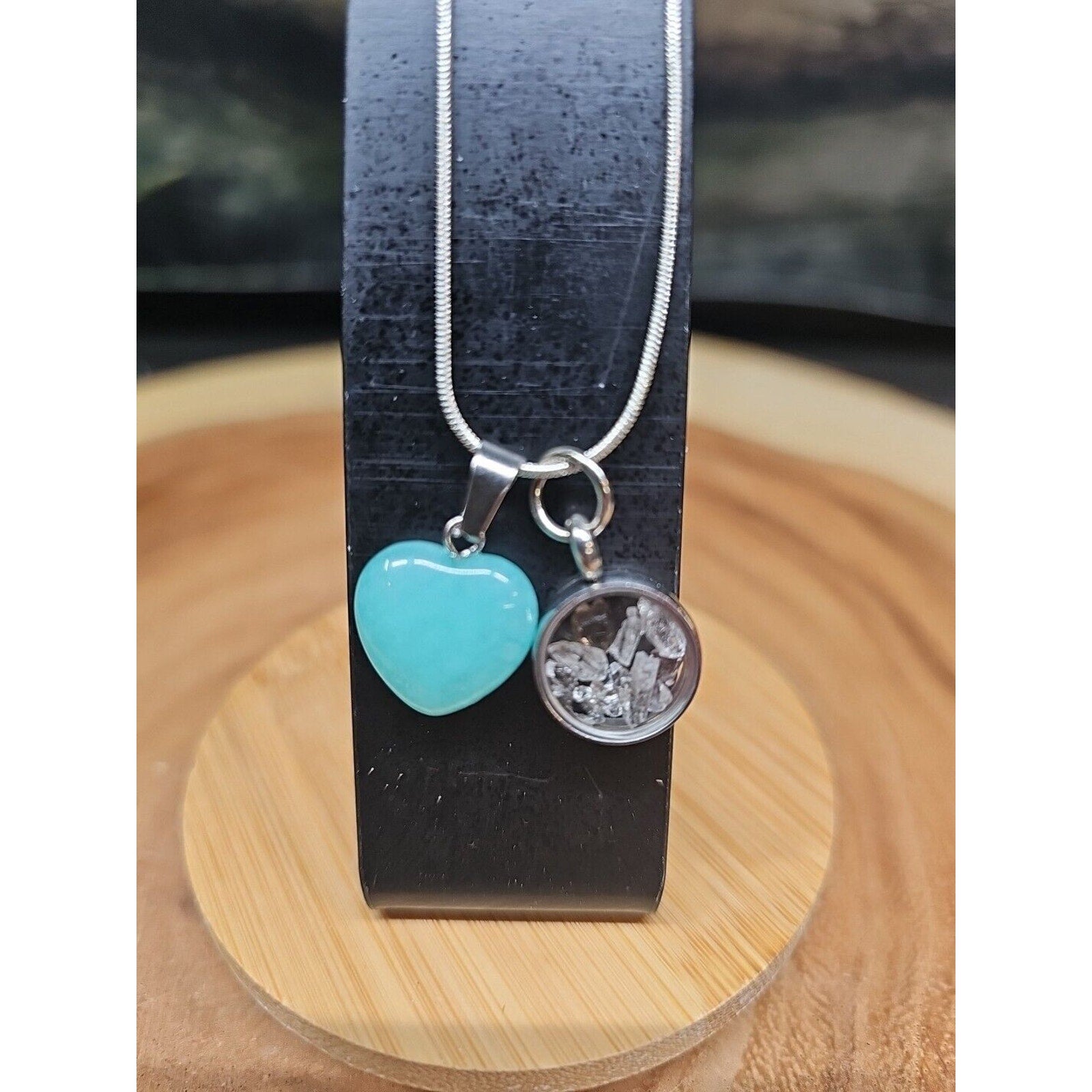 Herkimer Diamond Necklace W/ Quartz Crystal Heart On 925 Silver Chain
