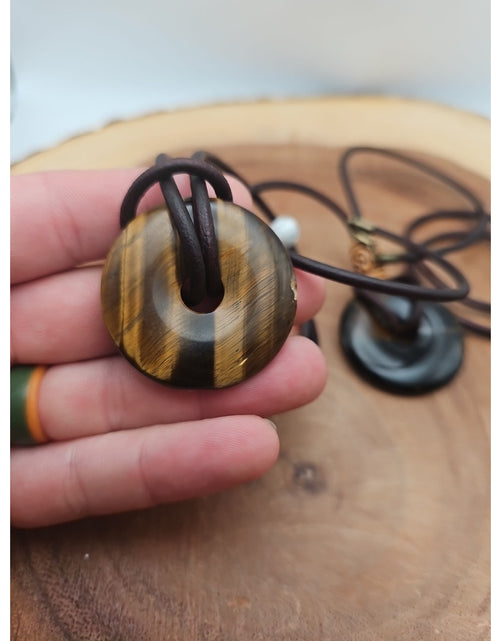 Load image into Gallery viewer, Tigers Eye Necklace 16in 1each Handmade To Order
