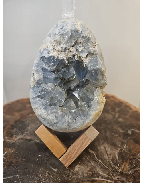 Load image into Gallery viewer, 4.61lbs Natural Baby Blue Celestite Quartz Crystal Geode Cluster Points Brazil
