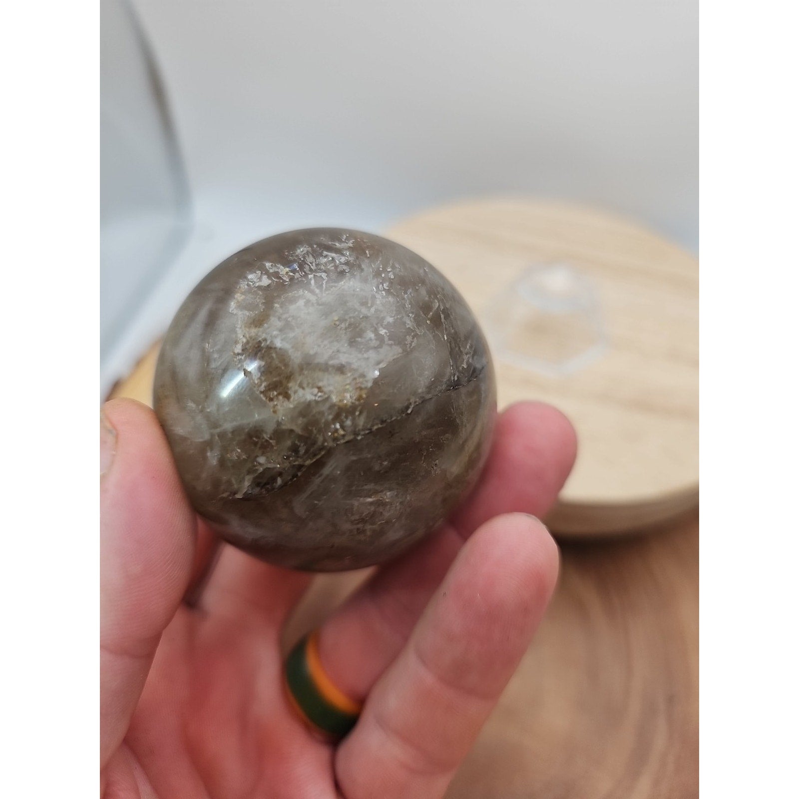 Smoky quartz sphere 60mm 260grams