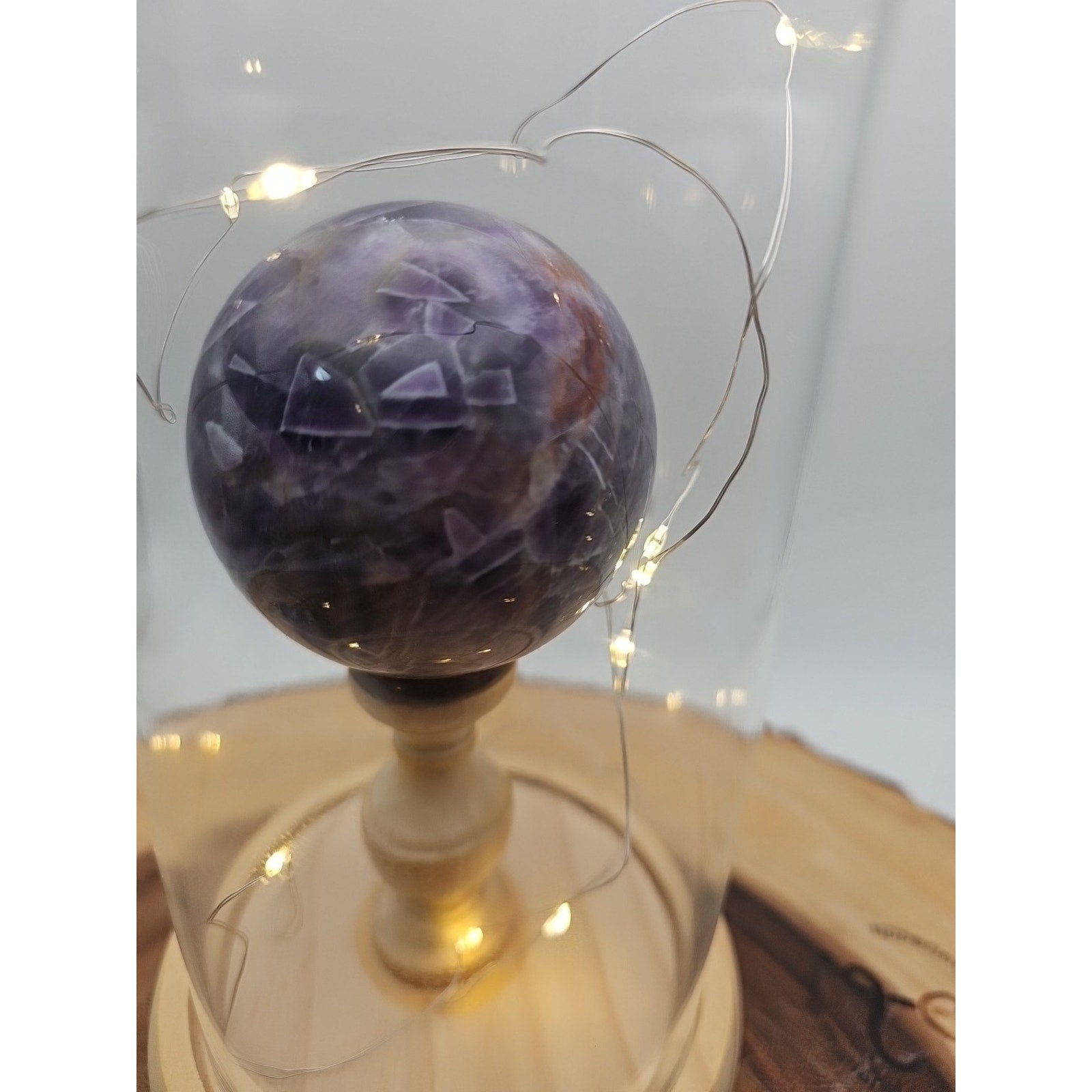 Amethyst Sphere With Case 60mm