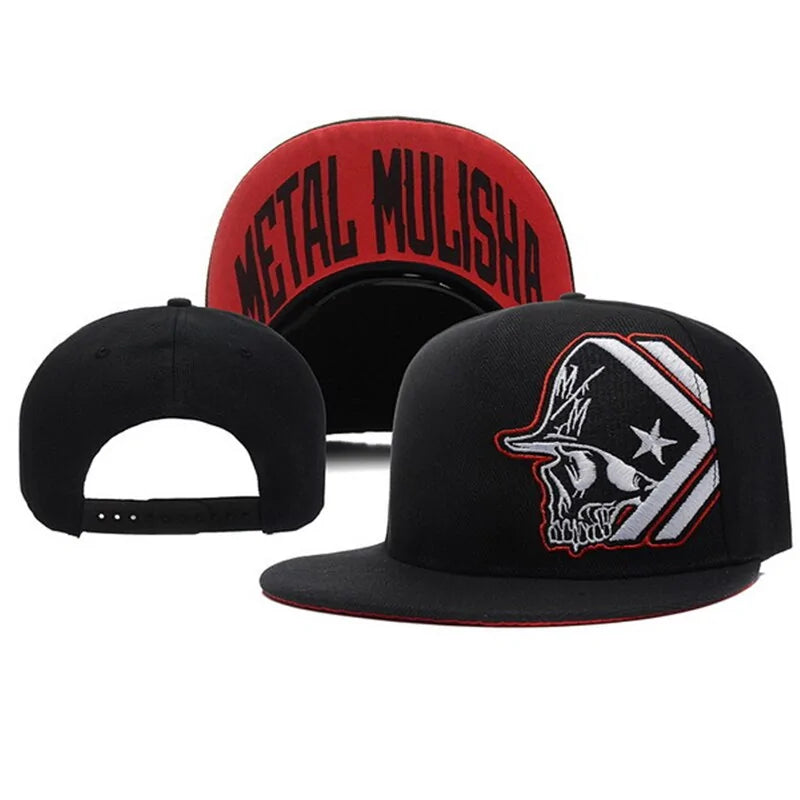 Unisex Punisher Embroidery Baseball Cap with Metal Buckle