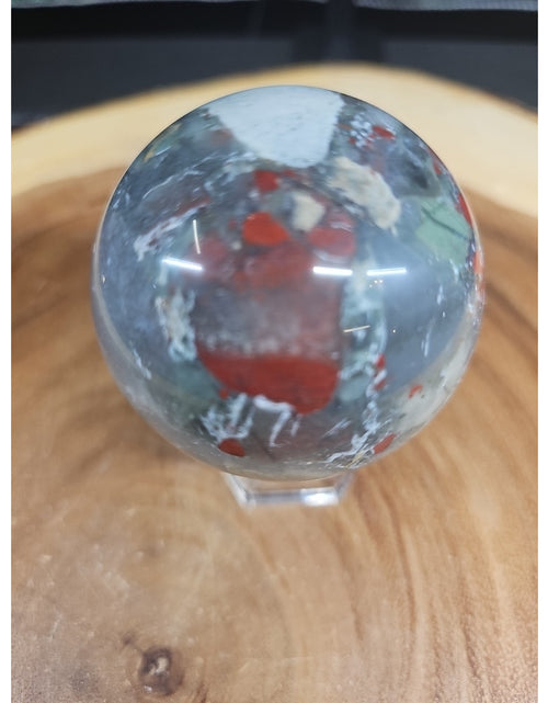 Load image into Gallery viewer, Natural Quartz Crystal Jasper Sphere Ball Polished 63mm &amp;stand
