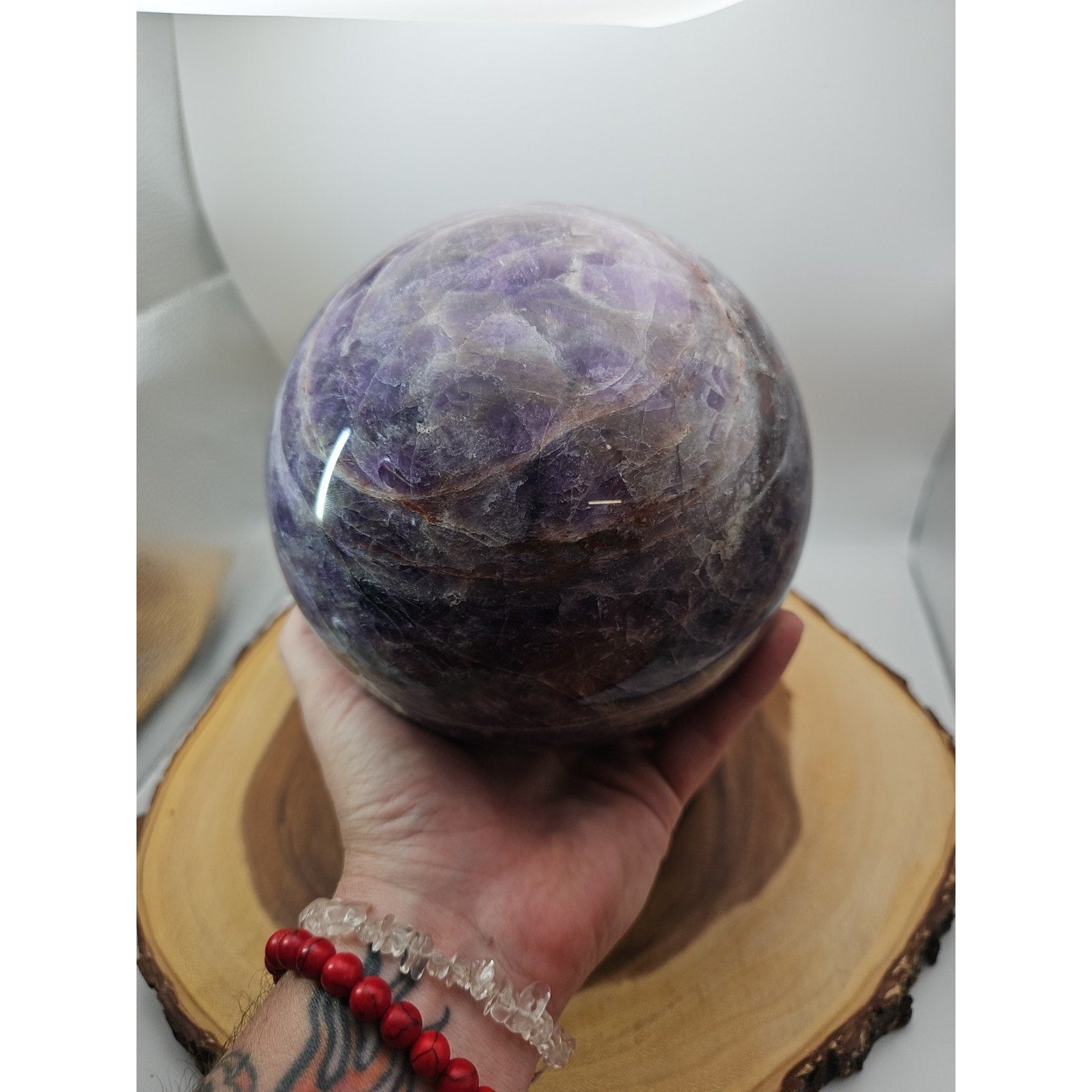 11.78lbs Natural Dream Amethyst Quartz Crystal Sphere Ball