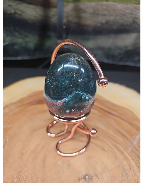 Load image into Gallery viewer, Ocean Jasper Agate Egg 289g W/Stand
