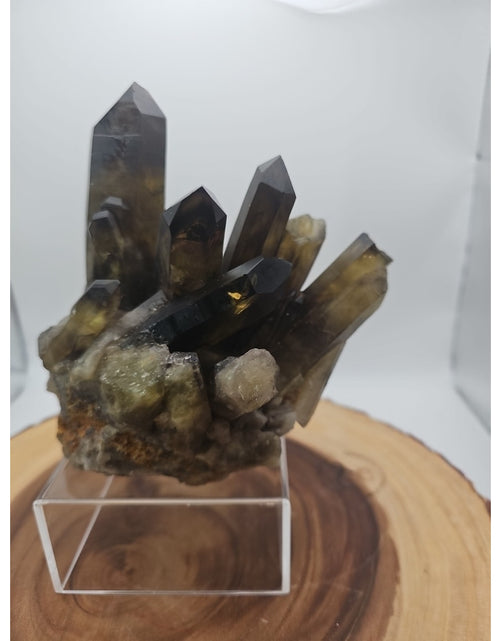 Load image into Gallery viewer, 2.77LB Top rare natural beautiful black quartz crystal cluster mineral sample -
