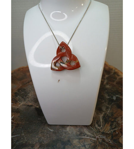 Ocean Jasper Agate Necklace W/925 Silver Chain