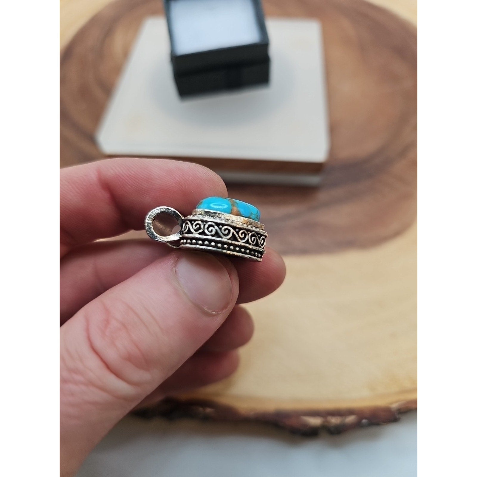 Turquoise heart pendant