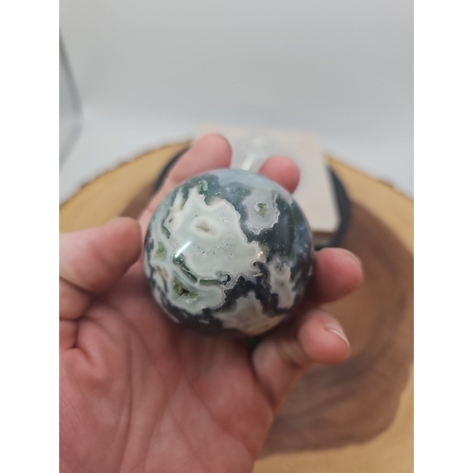 Moss Agate Sphere 243g 56mm