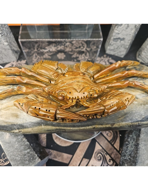Load image into Gallery viewer, 9.44LB Natural Mao Gong shi crab skull hand carved crystal specimen healing
