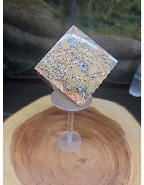 Load image into Gallery viewer, 2.24LB 1Pcs Natural Ocean Jasper Onyx Quartz Crystal Geode Square Heptahedron
