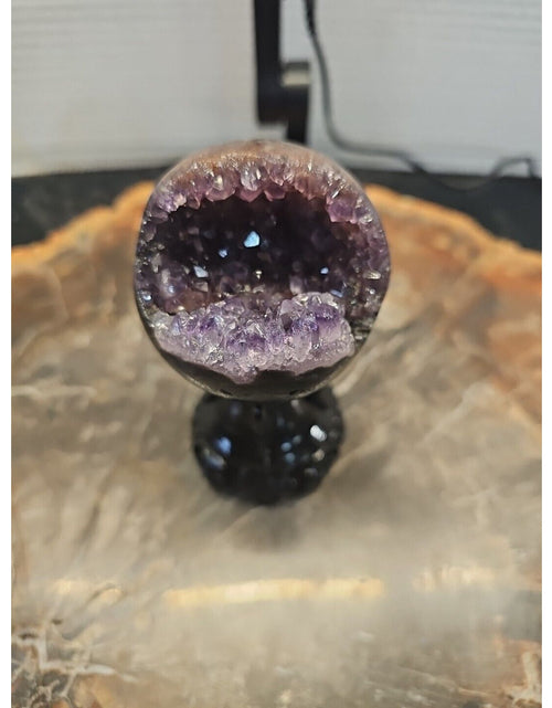 Load image into Gallery viewer, 259G Natural Amethyst geode quartz cluster crystal specimen Healing W/Stand
