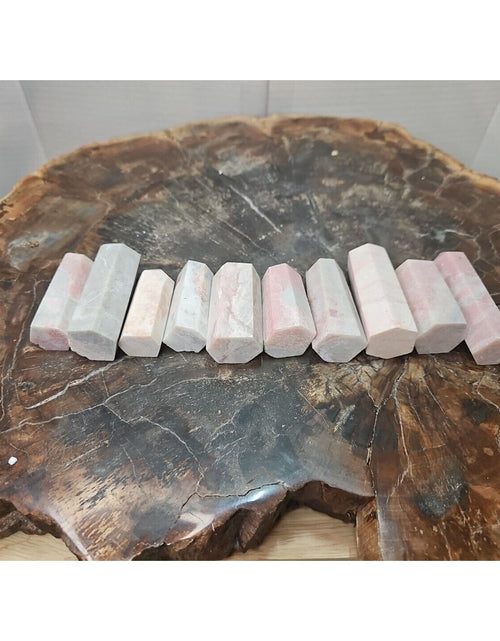 Load image into Gallery viewer, 10Pcs Natural Pink Opal Crystal Gem Stone Point Tower Healing Angel Skin
