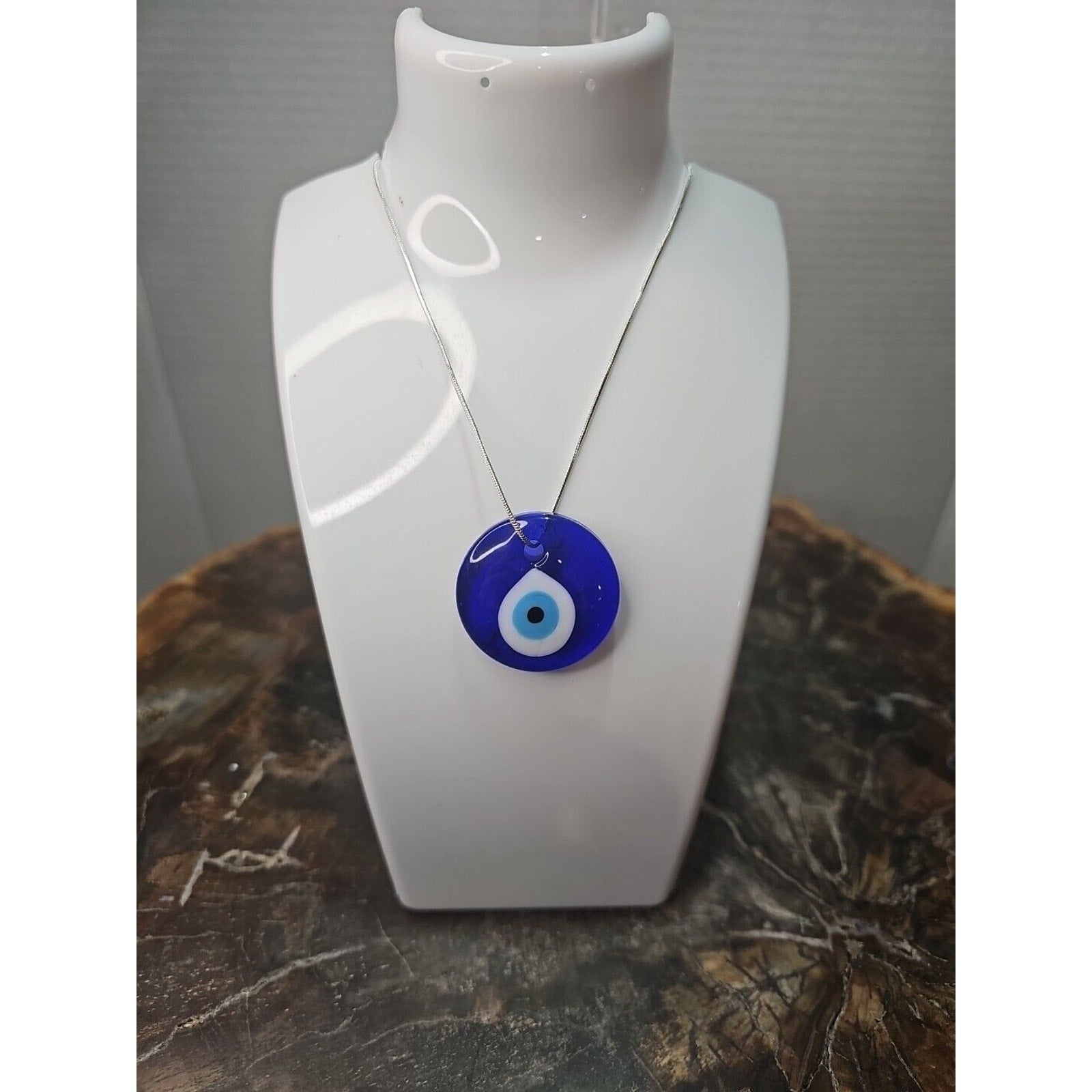 Evil Eye Necklace 925 Silver Chain Protection/Good Luck