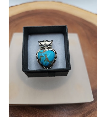 Turquoise heart pendant
