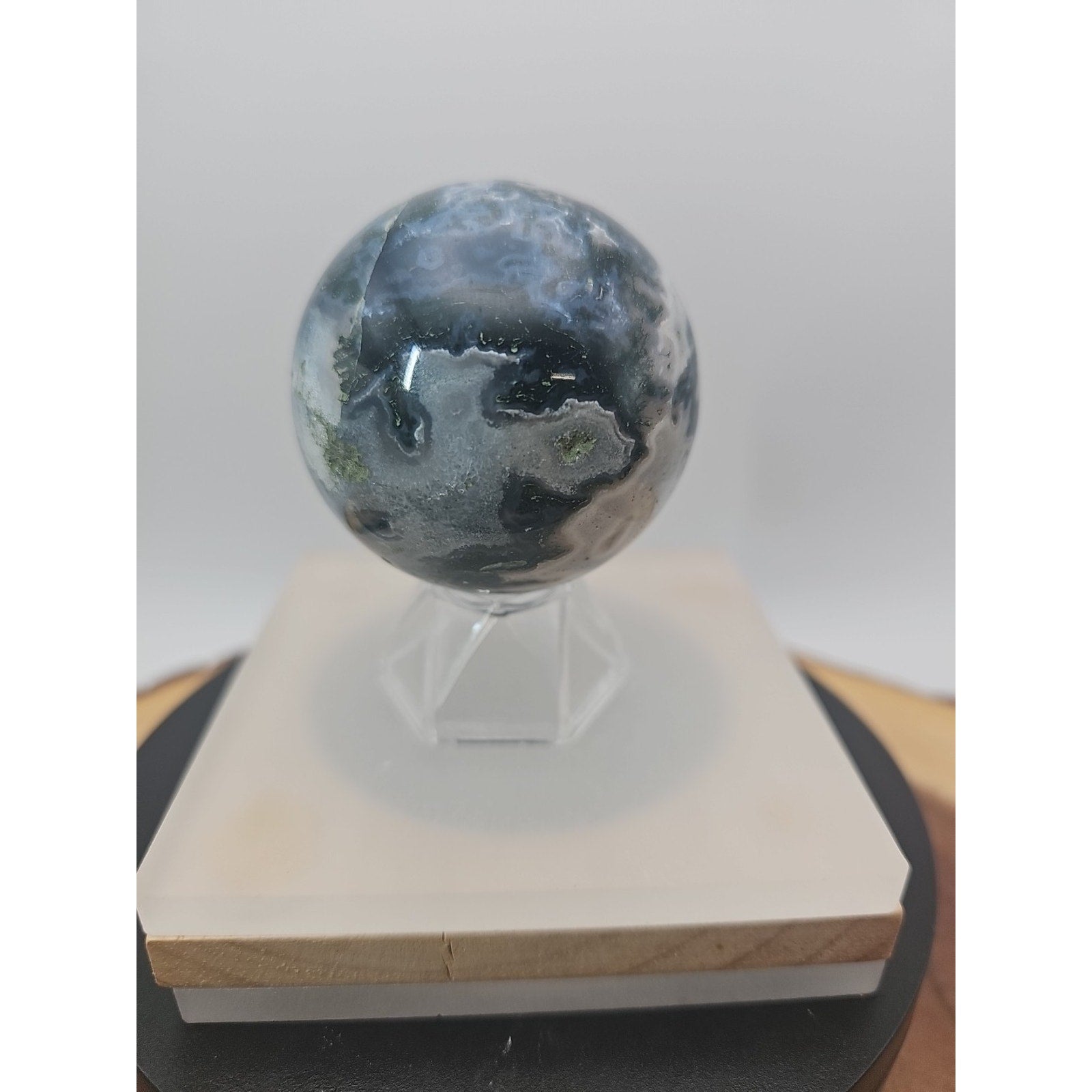 Moss Agate Sphere 243g 56mm
